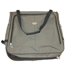 Eddie Bauer Garment Bag Olive Green, Black Interior Travel Outdoor Suit Bag EUC